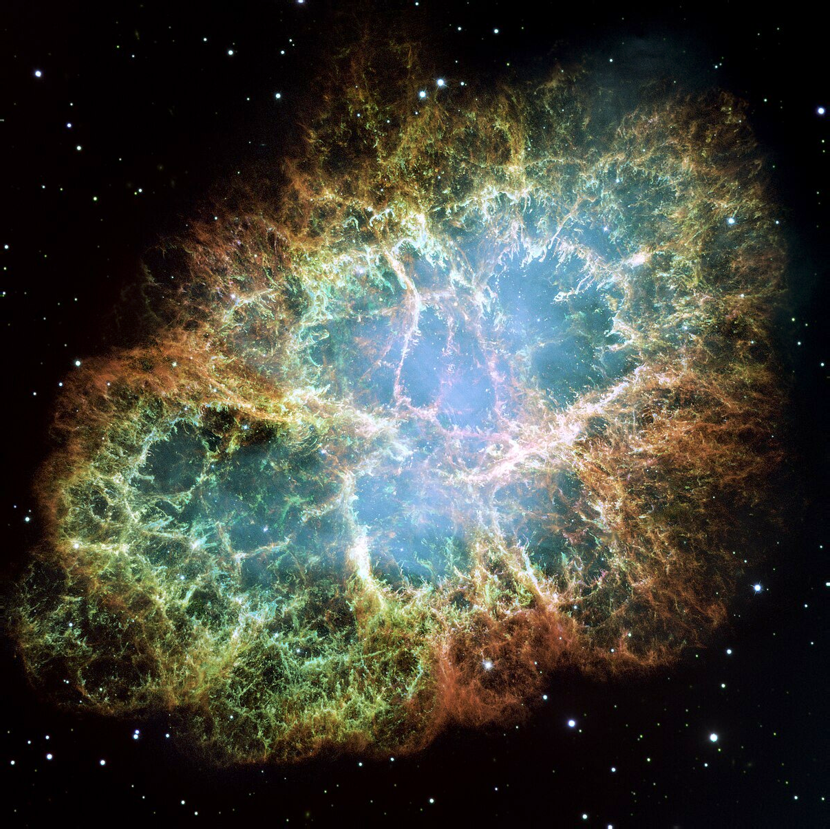 Composite image of the Crab Nebula supernova remnant
