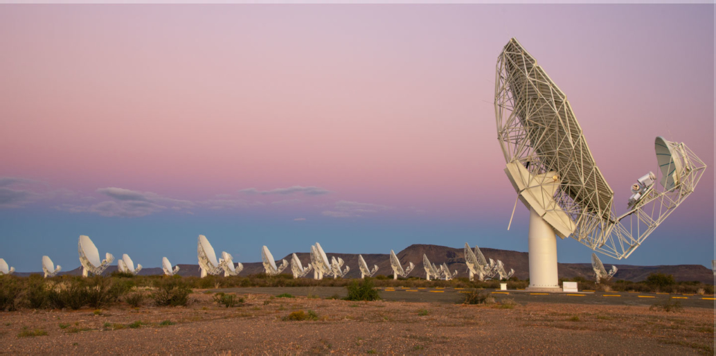 MeerKAT radio telescope dishes in South Africa